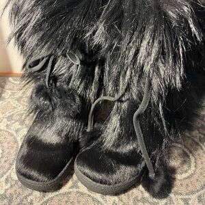 Size 40 Pajar Scarlet boots fur black made in Italy